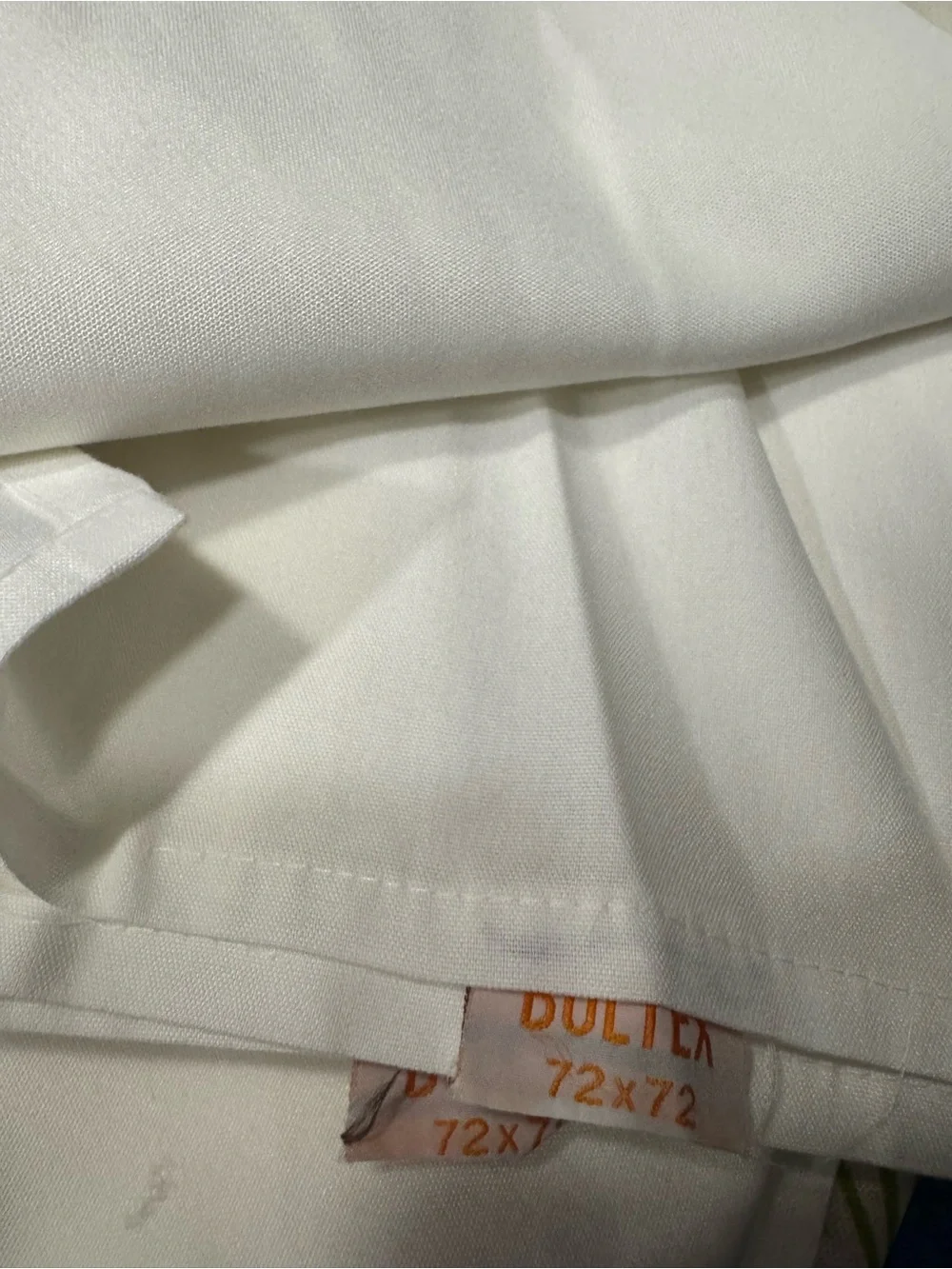 2 New BOLTEX White Square Tablecloths 72